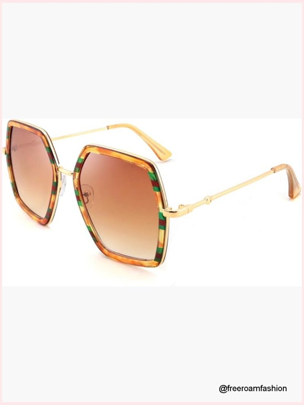 Large Hexagon Inspired Sunglasses Fashion Irregular Square Style Oversized